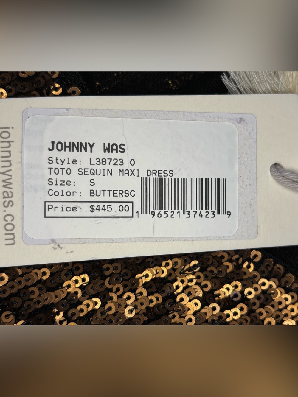 Johnny Was Bronze Sequin Maxi Dress - Picture 16 of 16